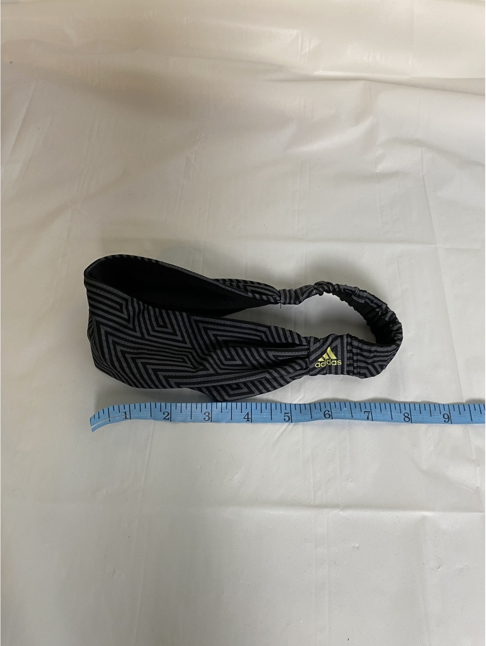 Adidas Black & Gray Geometric Print Headband